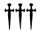 Daggers symbol for letter T