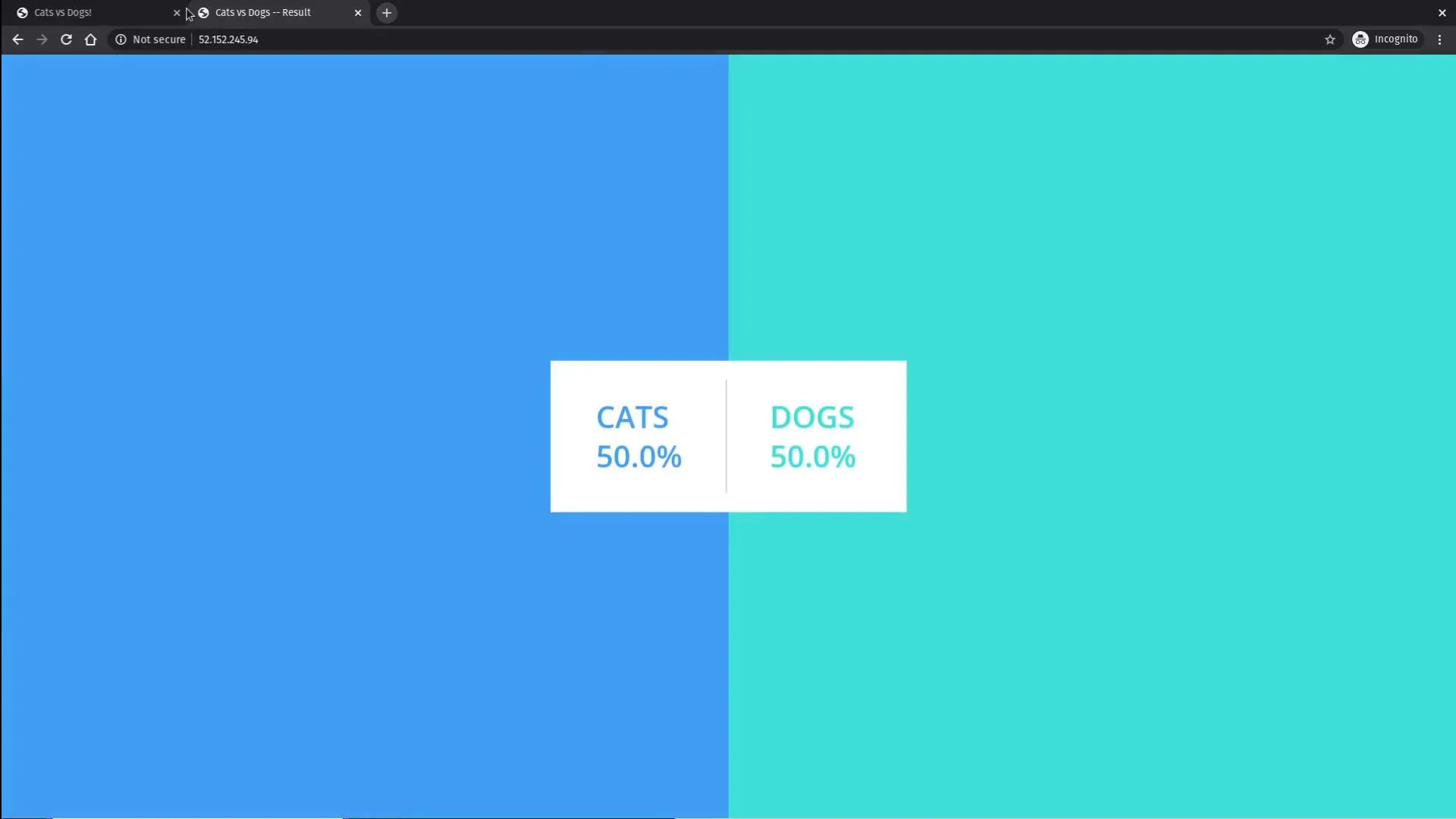 Results split view