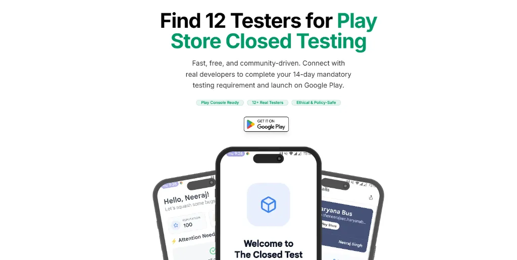 The Closed Test: Find 20 Testers for Google Play Console